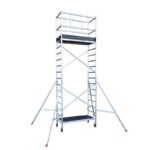 Echafaudage roulant professionnel 3,7m/5,7m en aluminium Hailo Expert Pro