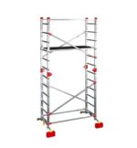 Echafaudage roulant pliable 4 en 1 multifonction 2,4m/4,4m en aluminium Hailo CombiLot 5 – Image 2
