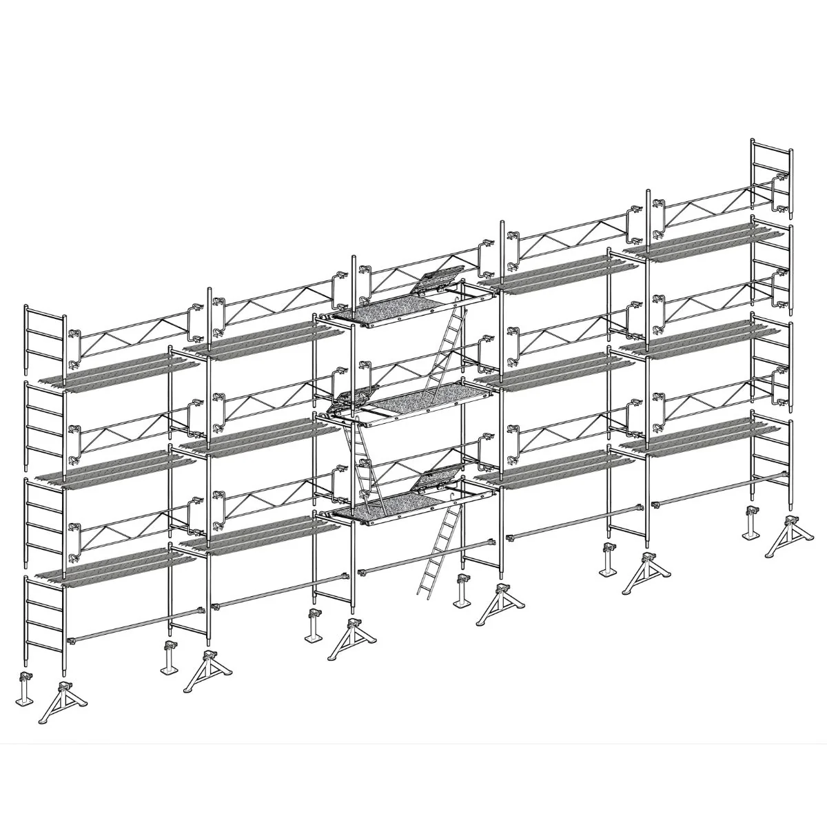 top16x8ca Échafaudage maçon Altrad 49 - 128 m² – Image 1