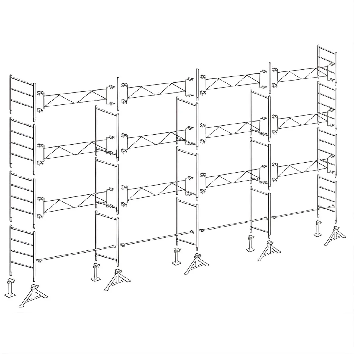 top16x8pa Échafaudage maçon Altrad 49 - 104 m² – Image 1