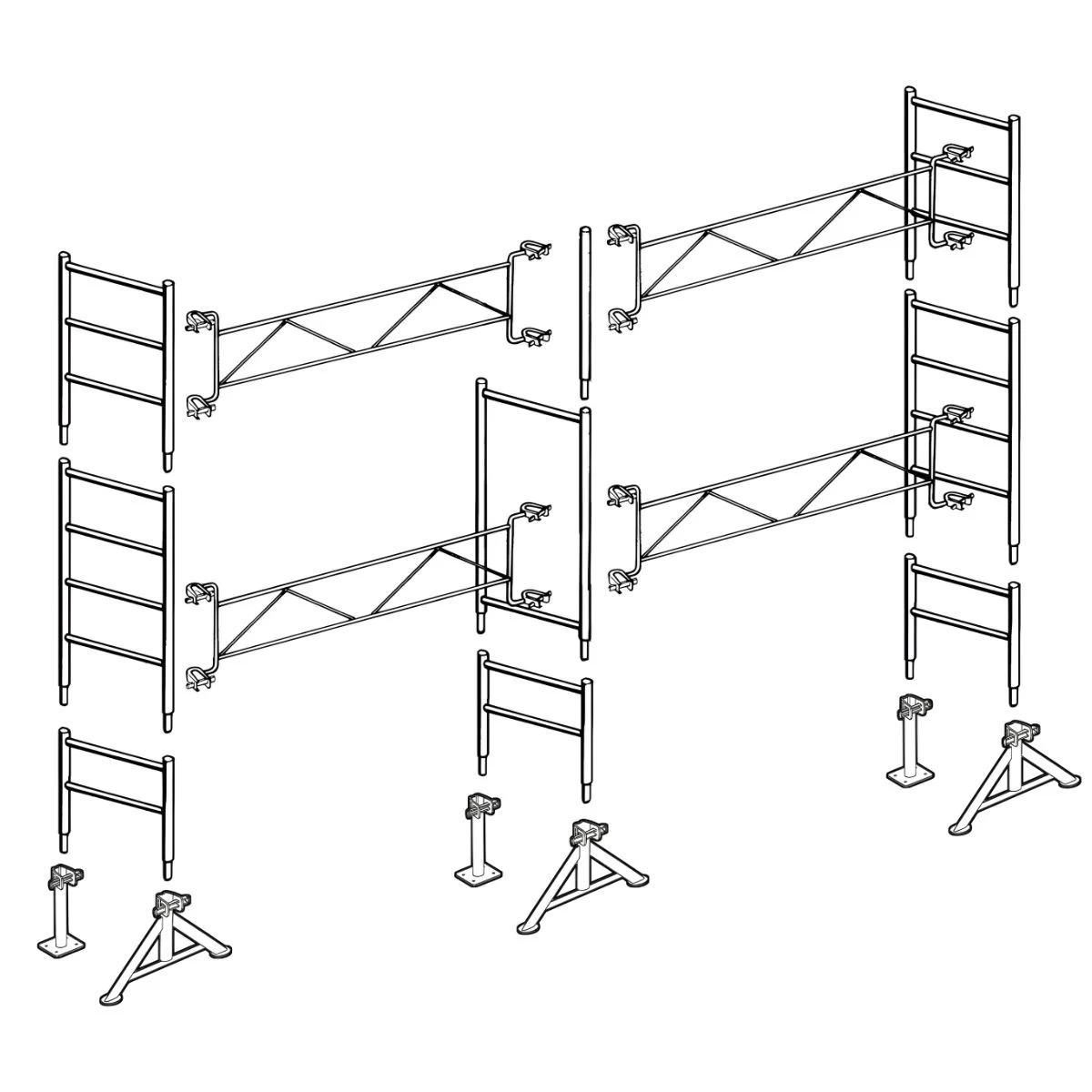 top7x5a Échafaudage maçon Altrad 49 - 35 m² – Image 1